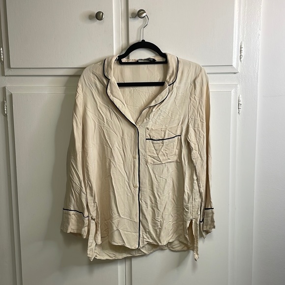 Zara Other - Zara Cream Pajama Top